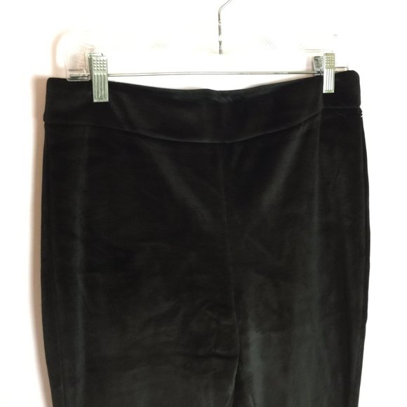 NANETTE LEPORE Skinny Pants Sz L Womans Black Velvety Corduroy Pull-On High Rise - Picture 5 of 15